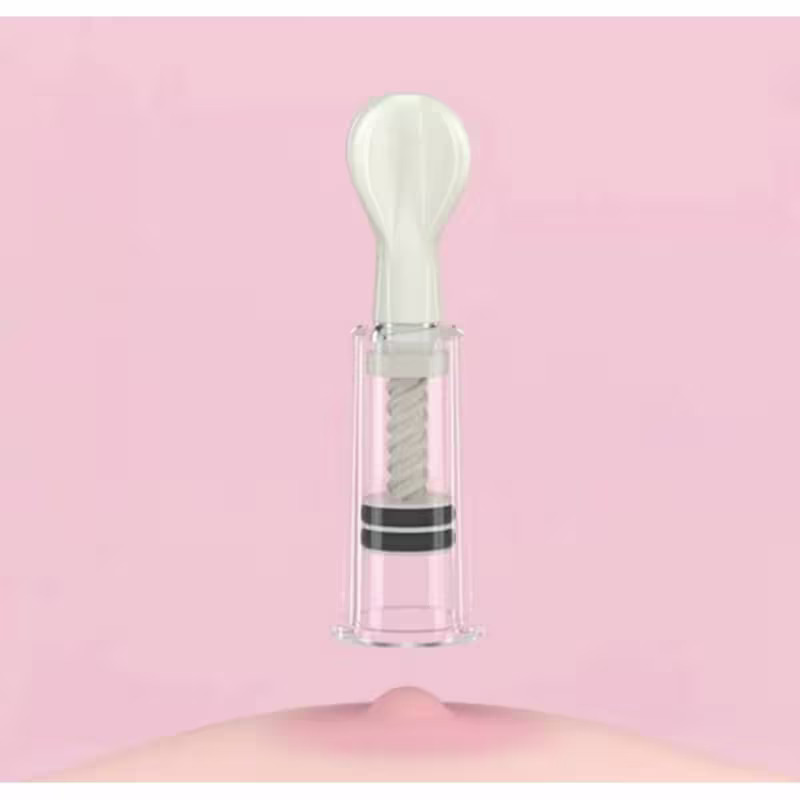 Estimulador de Mamilos E Clitóris com Sucção e Pressão Unissex em Acrílico BDSM 2,7cm X 6cm
