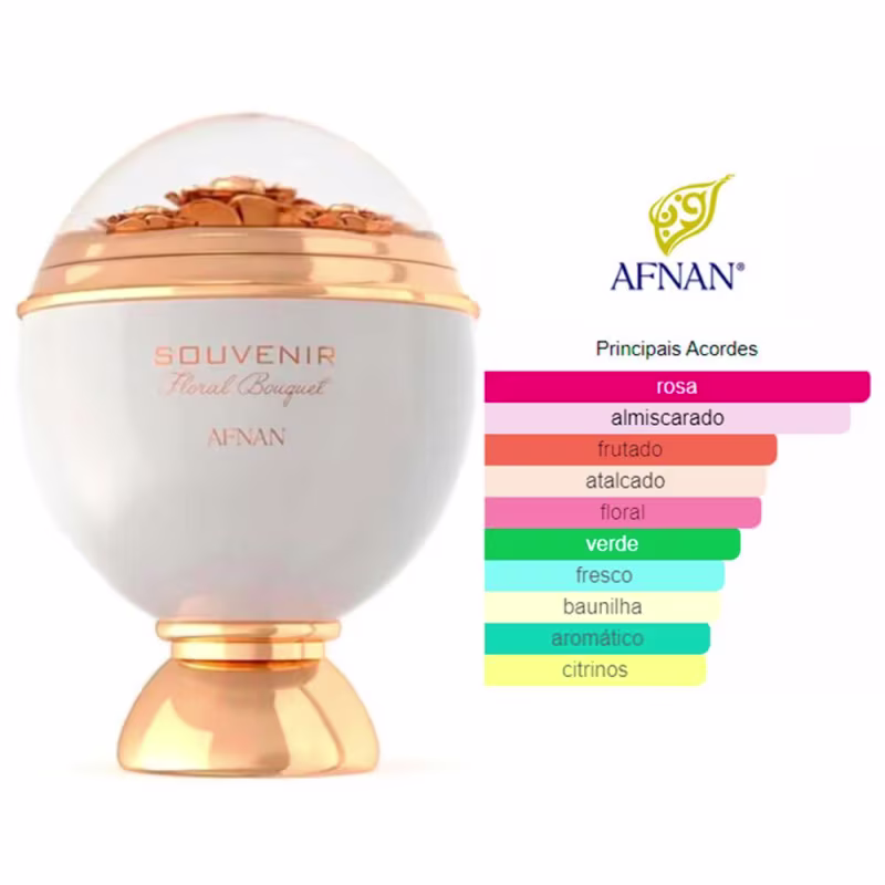 Kit Feminino Souvenir Floral Bouquet de Afnan Eau De Parfum 100ml.