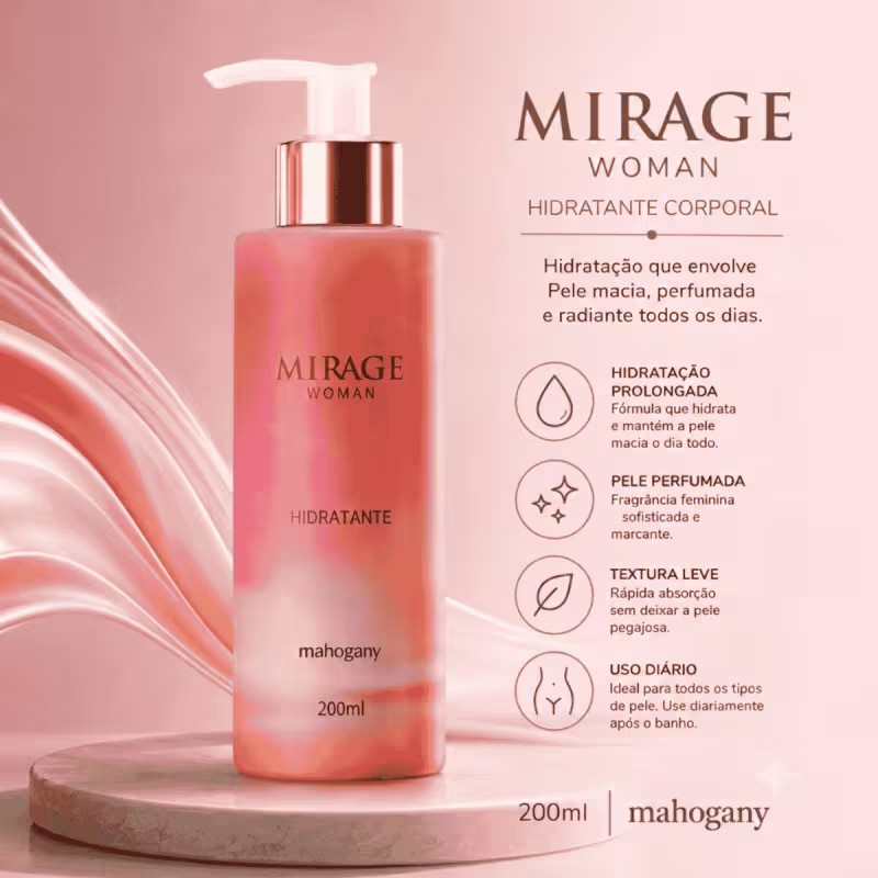 Mahogany Hidratante Corporal Mirage Woman 200ml