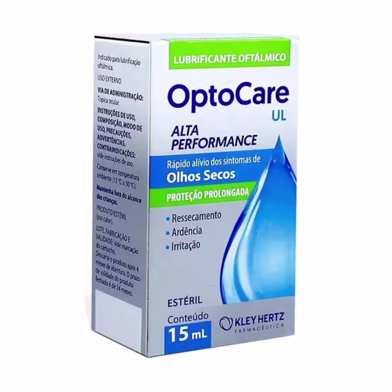Lubrificante Oftálmico Estéril OptoCare UL Alta Performance 15ml