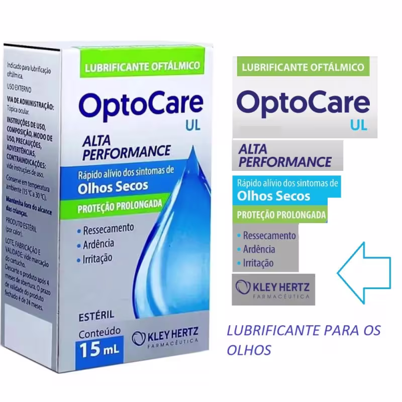 Lubrificante Oftálmico Estéril OptoCare UL Alta Performance 15ml