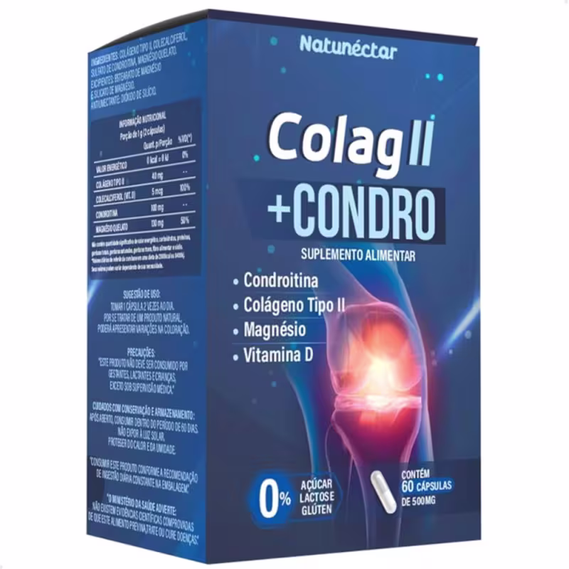 Suplemento Alimentar Colag II +Condro Natunéctar 60 Cápsulas