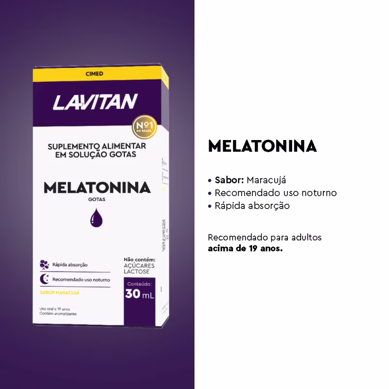 O produto é descrito como tendo sabor de maracujá, sendo recomendado para uso noturno e de rápida absorção.