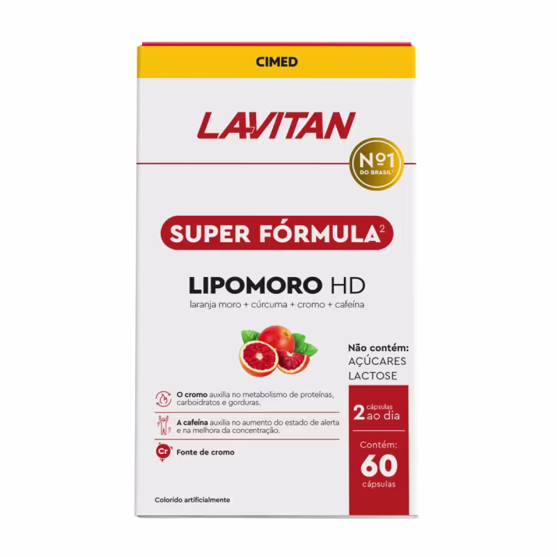 Suplemento Alimentar Lavitan Lipomoro HD 60 Cápsulas