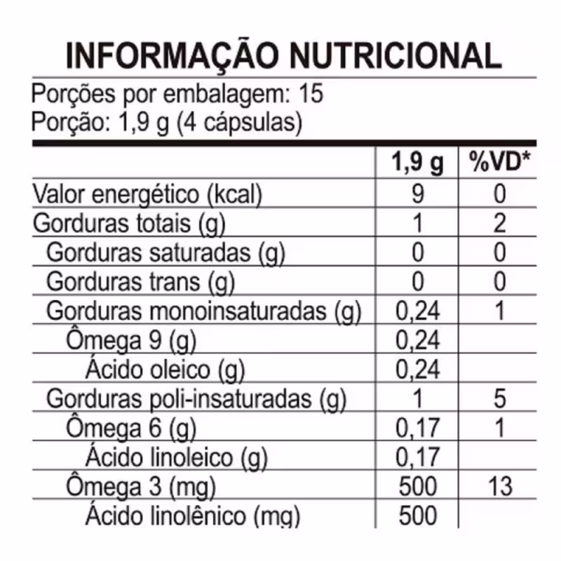 Suplemento Vegan Ômega 3 Óleo de Linhaça 480mg Unilife 60 Cápsulas
