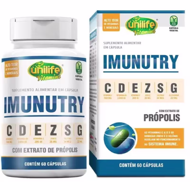 Suplemento Polivitamínico Imunutry Unilife 60 Cápsulas