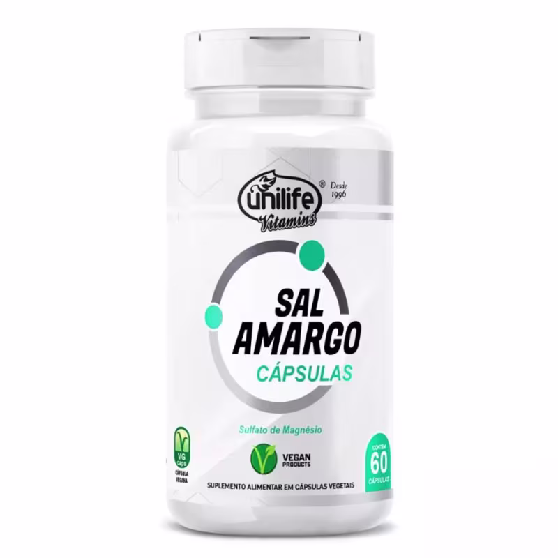Suplemento Alimentar Sal Amargo Unilife 60 Cápsulas Vegetais