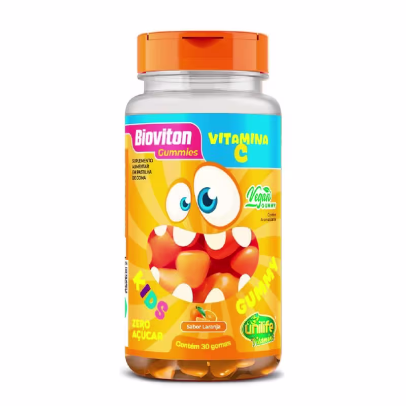 Suplemento Infantíl Vitamina C Bioviton Kids Sabor Laranja Unilife 30 Gomas