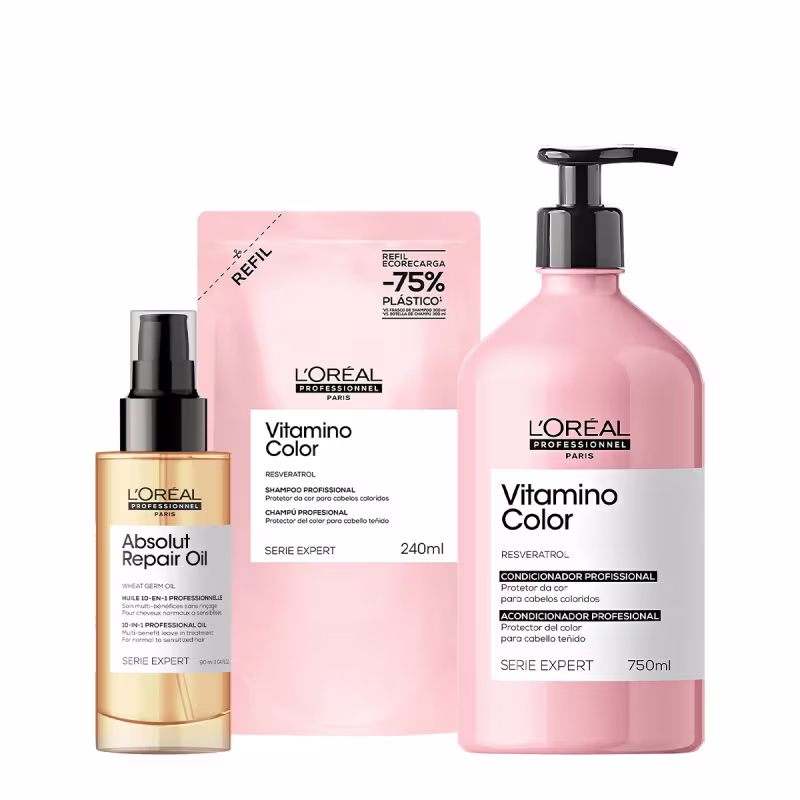 Kit L'Oréal Professionnel Vitamino Color Repair Duo Oil 90 (3 produtos)