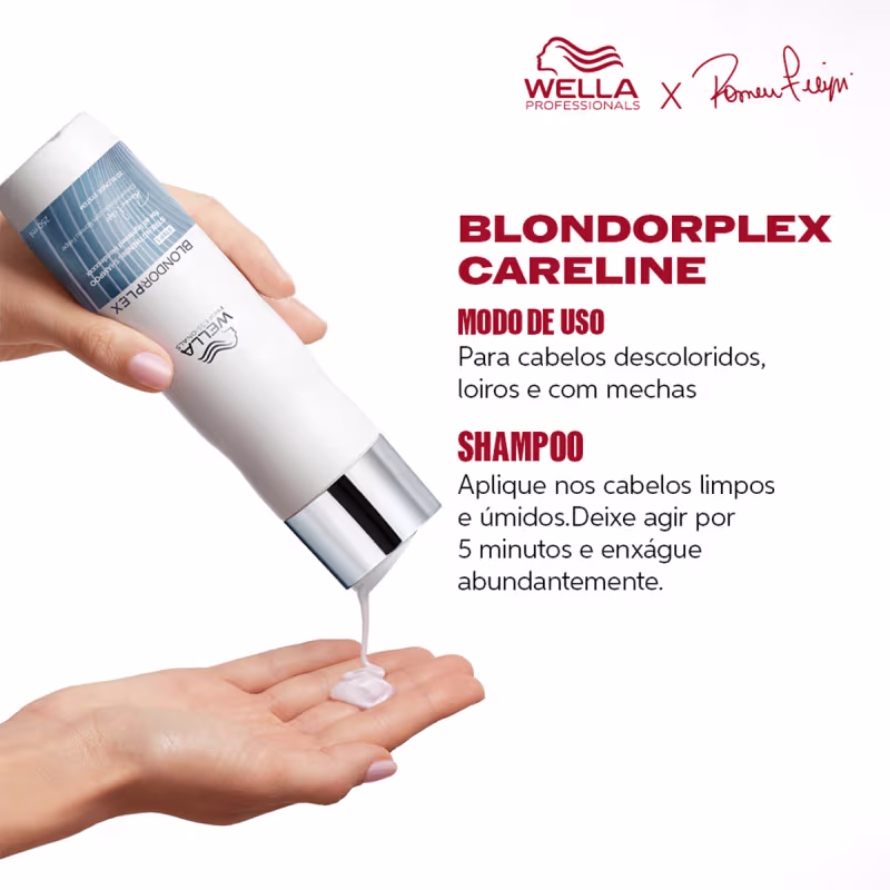 Kit Wella Professionals BlondorPlex Shampoo Leave-in Bifásico Necessaire (3 produtos)