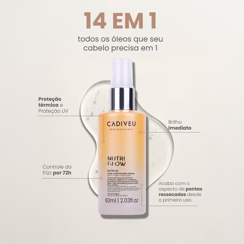 Kit Cadiveu Professional Nutri Glow Booster Home Care Leave-in Oil (6 produtos)