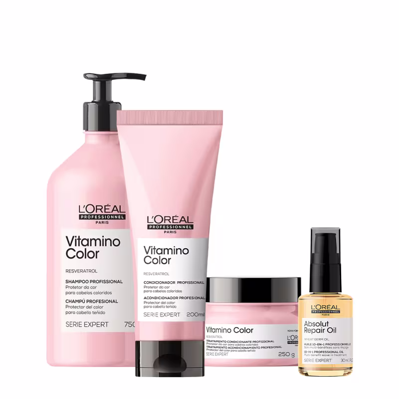 Kit L'Oréal Professionnel Vitamino Color Home Care Oil 30 (4 produtos)