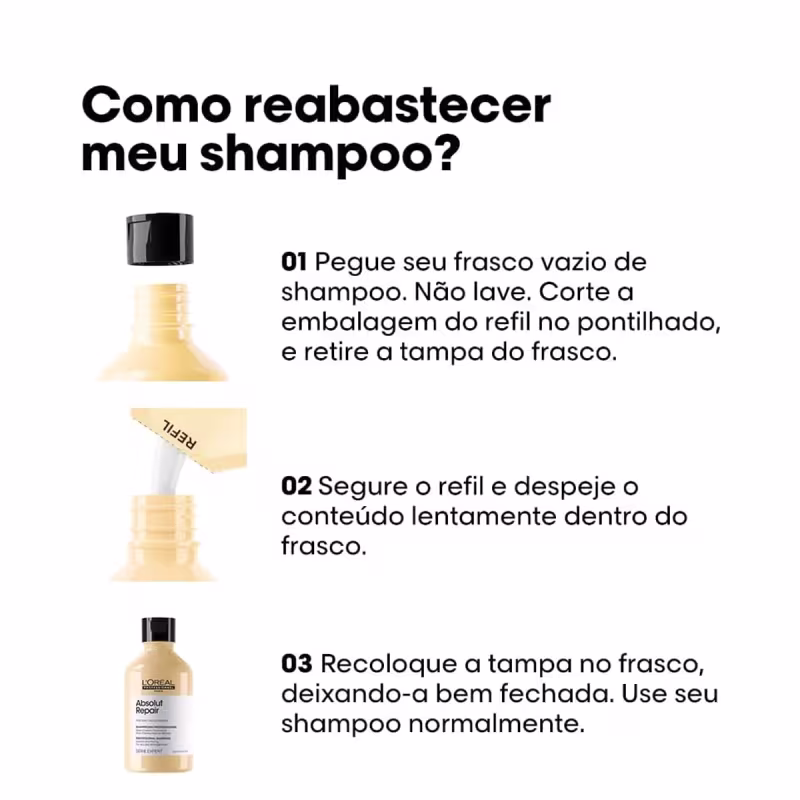 Kit L'Oréal Professionnel Absolut Repair Refil Shampoo Máscara (2 produtos)