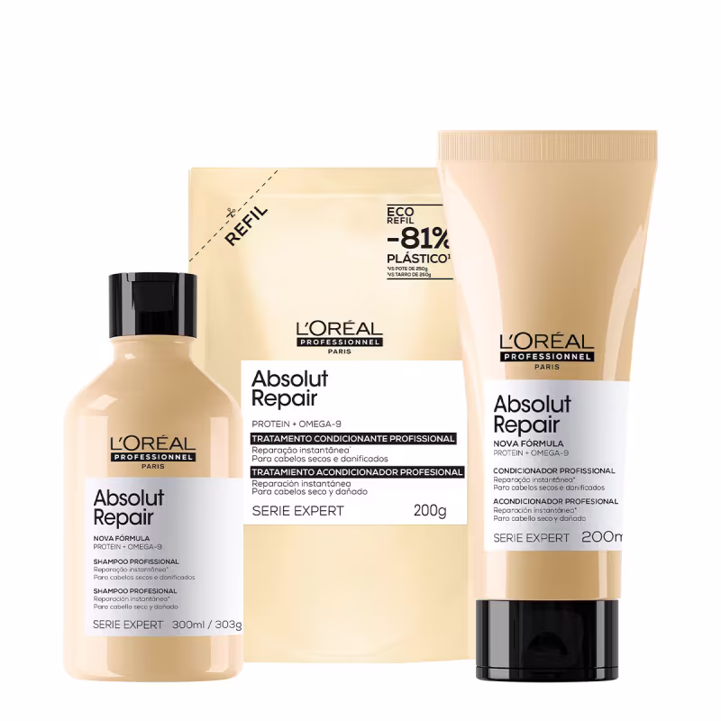 Kit L'Oréal Professionnel Absolut Repair Home Care Refil (3 produtos)