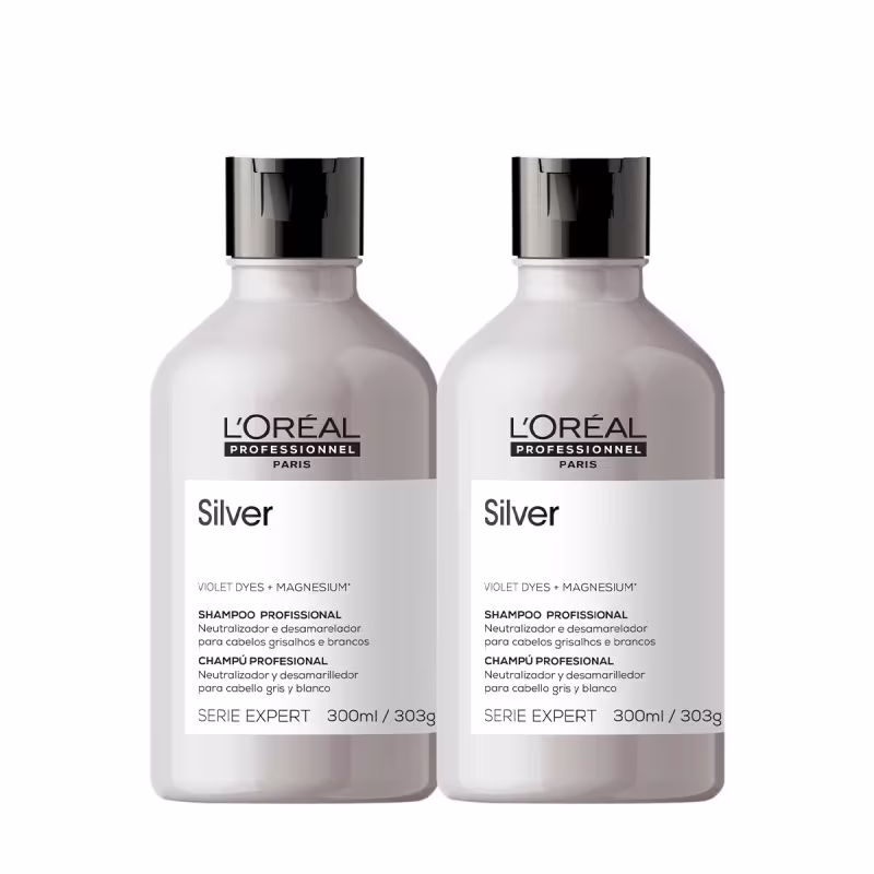 Kit L'Oréal Professionnel Silver Shampoo Extra (2 unidades)