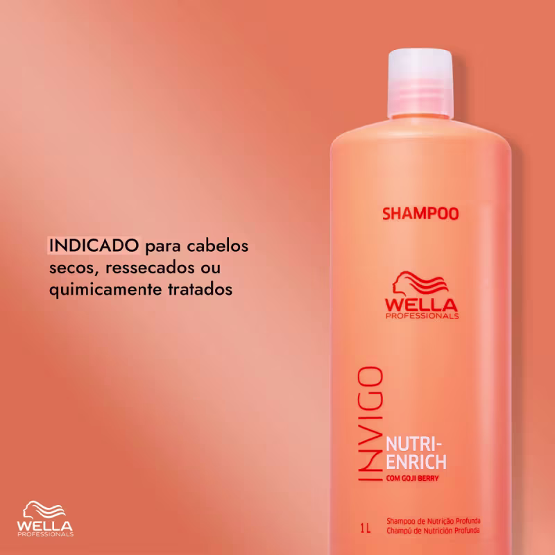 Kit Wella Professionals Invigo Nutri-Enrich Shampoo Válvula Extra  (4 produtos)