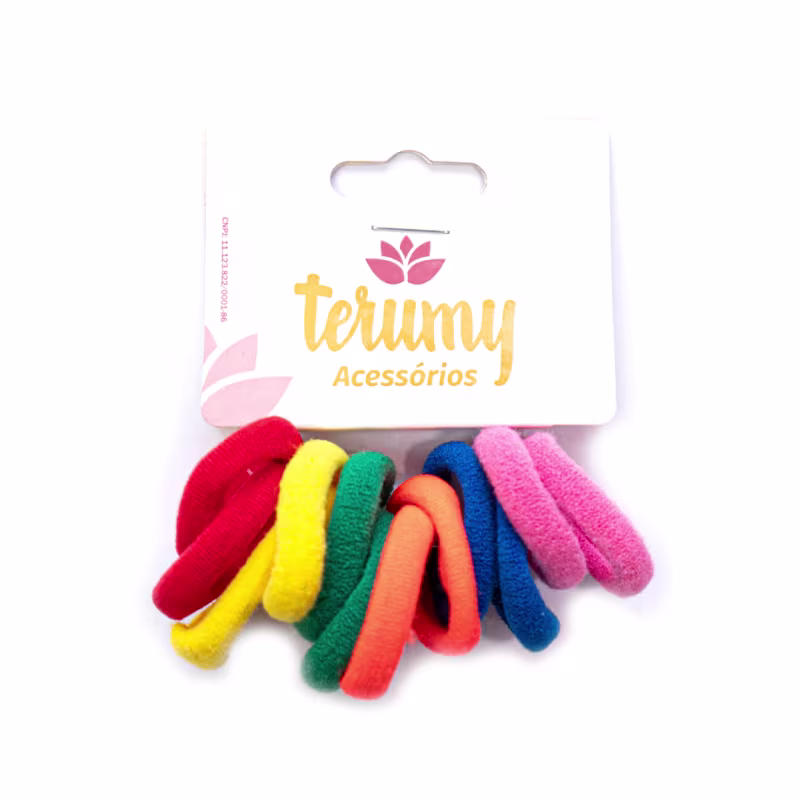 Elástico Meia Infantil Colorido Pacote 12x12 Unidades - Terumy Acessórios