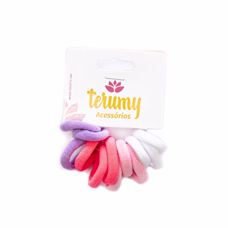 Elástico Meia Infantil Colorido Bebê Pacote 12x12 Unidades - Terumy Acessórios