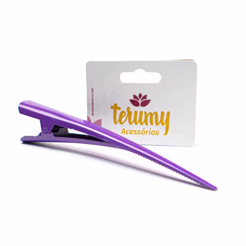 Prendedor Bico Pato Grande Colorido Pacote 12x1 Unidade - Terumy Acessórios