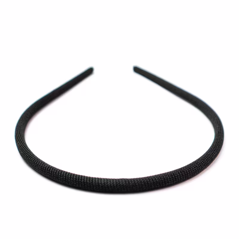 Tiara Fina Tecido Preto Pacote 12x1 Unidade - Terumy Acessórios