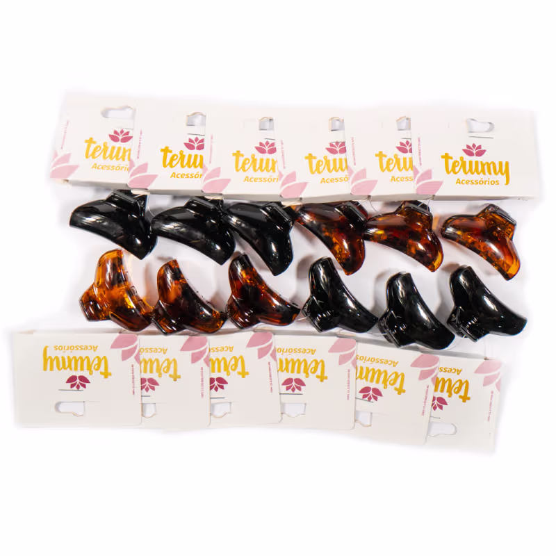 Piranha Meia Lua P Preto Marrom Pacote 12x1 Unidade - Terumy Acessórios