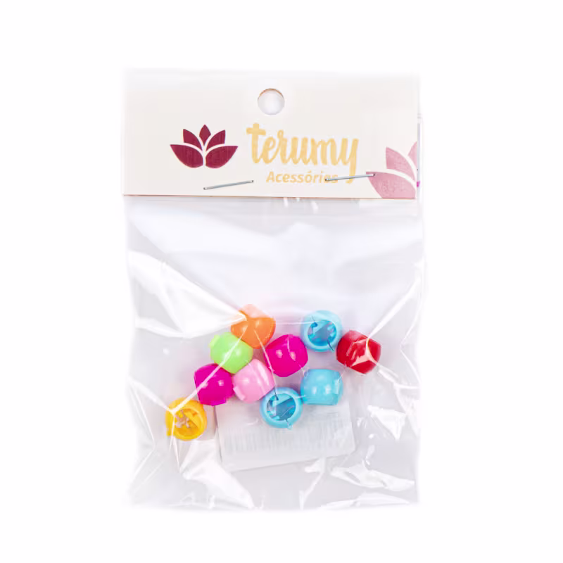 Terere Miçanga Colorido Pacote 12x10 Unidades - Terumy Acessórios