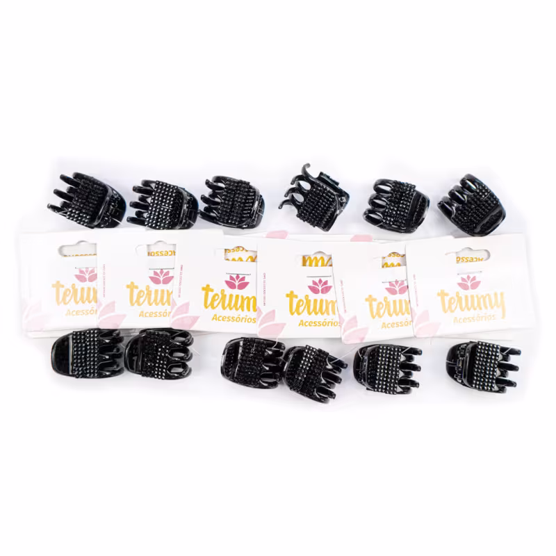 Piranha Preta Brilhosa P Pacote 12x1 Unidade - Terumy Acessórios