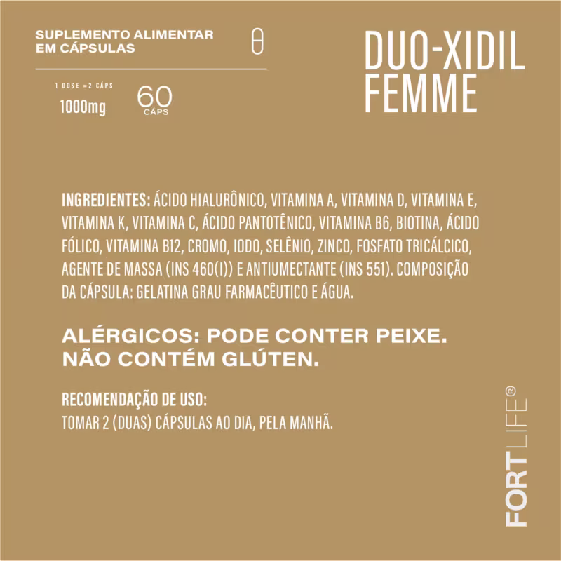 Duo-Xidil Femme 1000mg 60 Cápsulas FortLife