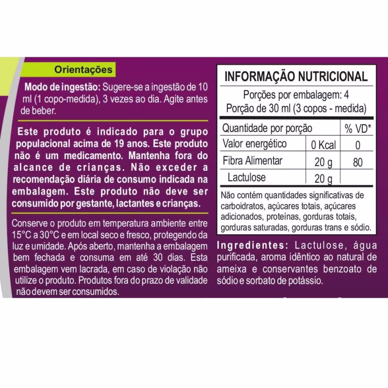 Suplemento Alimentar Lactulax Sabor Ameixa Unilife 120ml