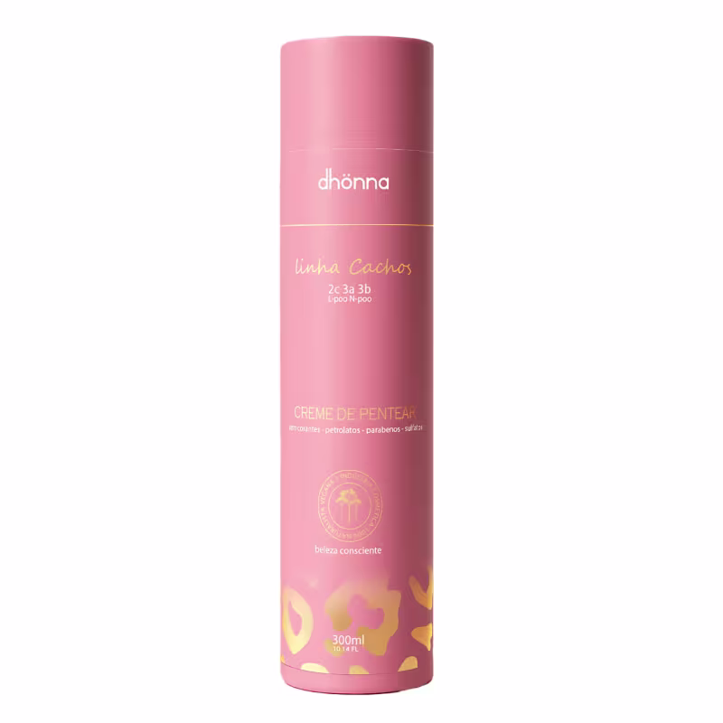 Kit Cachos Shampoo, Condicionador, Creme de Pentear e Máscara - Dhonna | Cachos Definidos e Hidratados