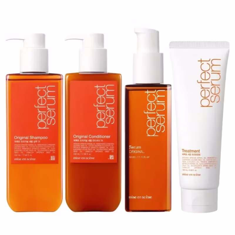 Kit Mise en Scène - Perfect Sérum - Shampoo 530ml + Condicionador 530ml + Máscara 180ml + Sérum Original 80ml