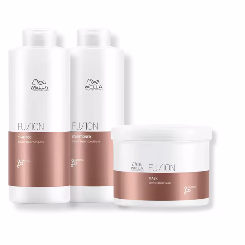 Wella - Fusion - Kit Shampoo 1 L + Condicionador 1 L + Mascara 500 Ml