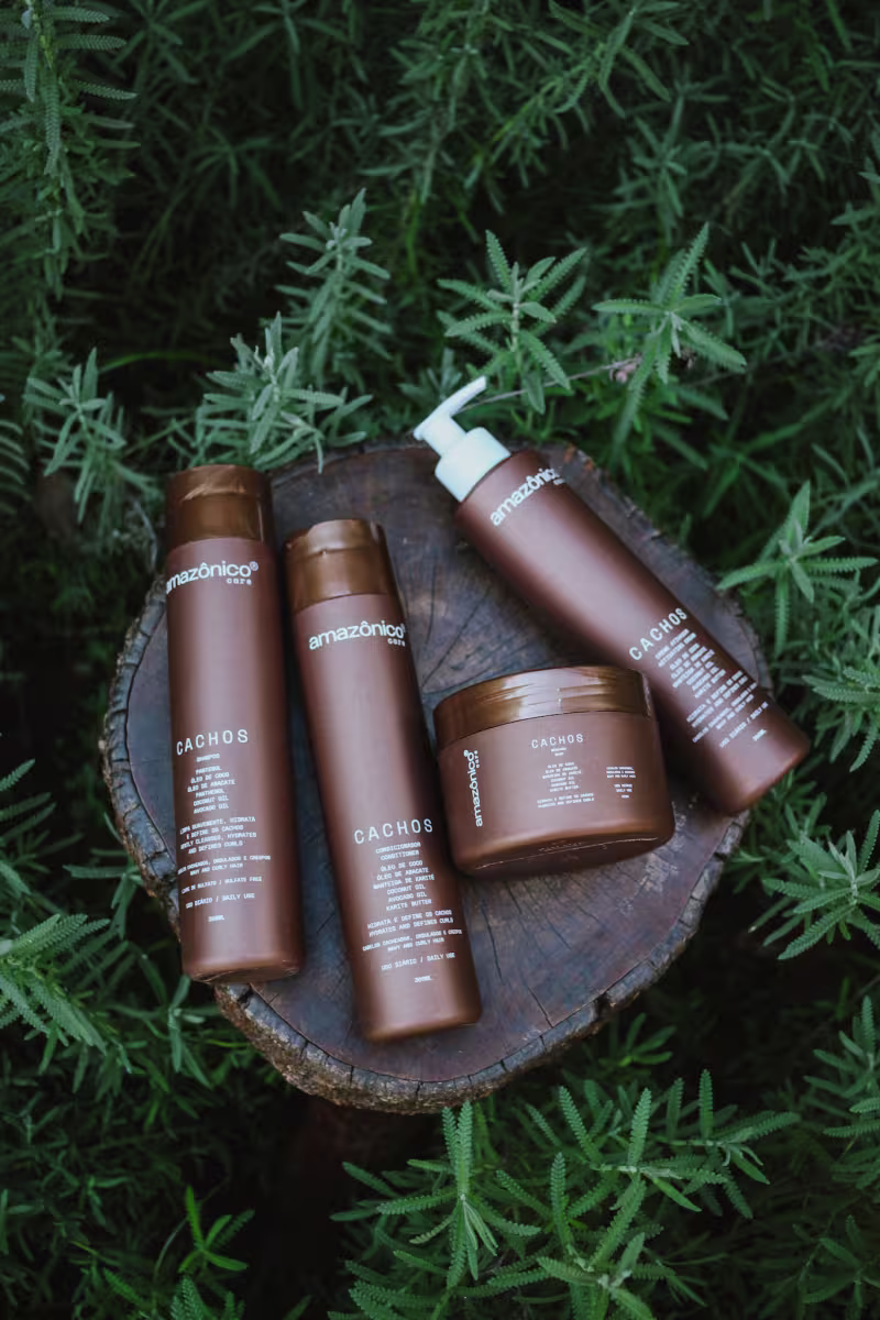Kit Cachos - Shampoo + Máscara + Condicionador + Creme ativador de Cachos| Amazônico Care
