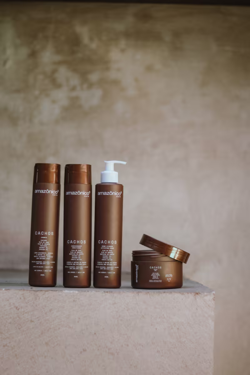 Kit Cachos - Shampoo + Máscara + Condicionador + Creme ativador de Cachos| Amazônico Care