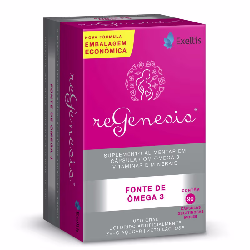 Suplemento Alimentar ReGenis Fonte de Ômega 3 de Exeltis.