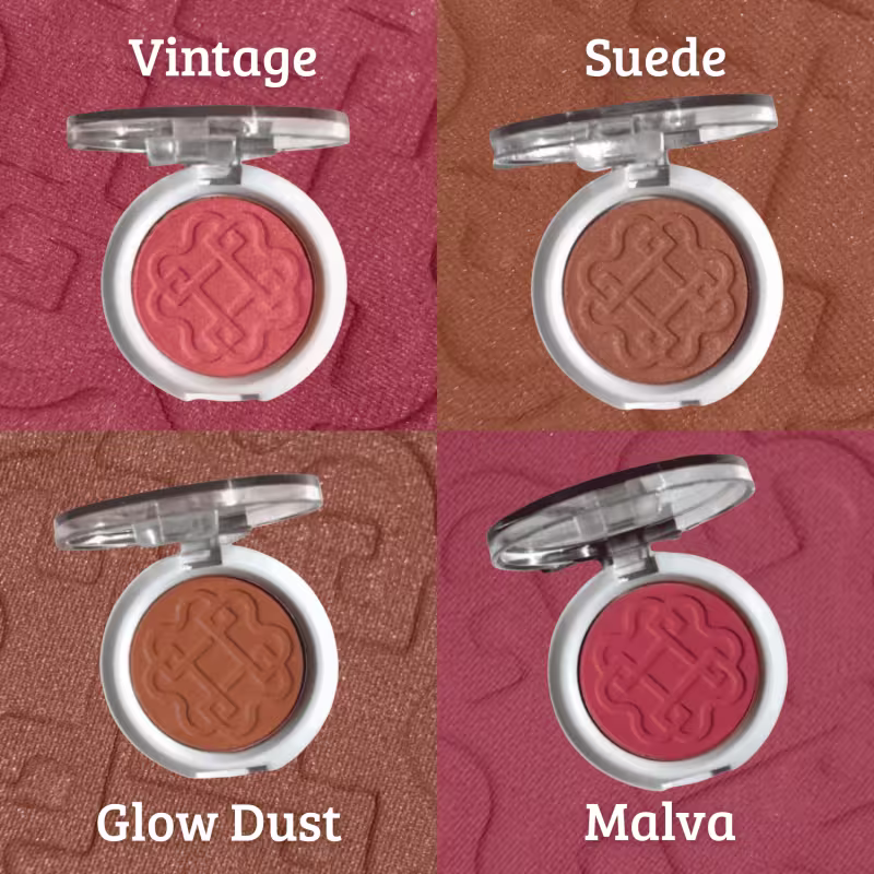 Blush Compacto Bitarra Beauty - cor GLOW DUST - Textura fina, macia e acabamento matte 5g