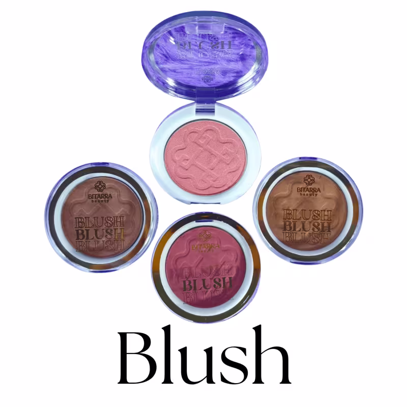 Blush Compacto Bitarra Beauty - cor GLOW DUST - Textura fina, macia e acabamento matte 5g