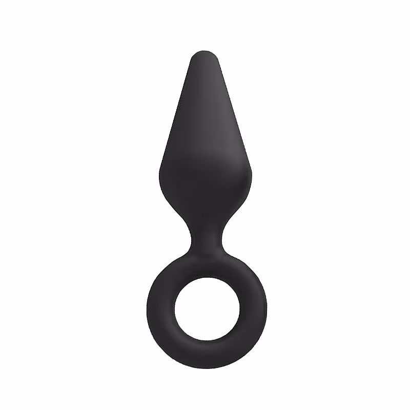 Plug Anal Sexy Import Silicone com Alça Preto, 1 produto.