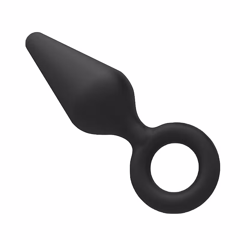 Plug Anal Sexy Import Silicone com Alça Preto, 1 produto.