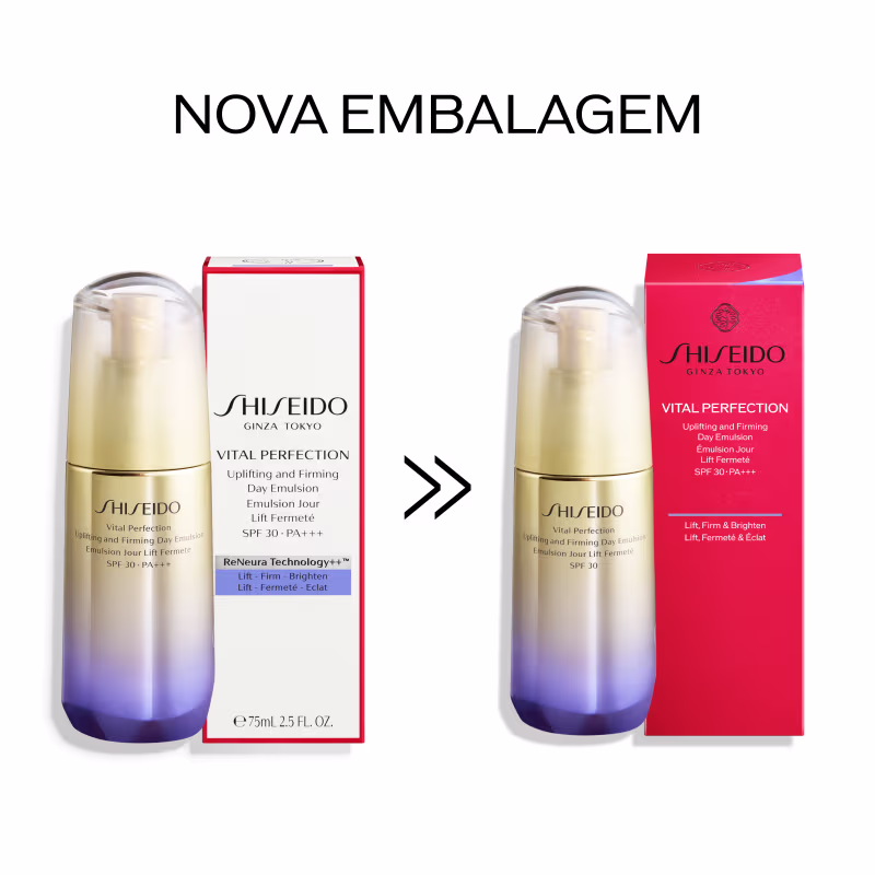 Shiseido Vital Perfection Uplifting and Firming Day Emulsion FPS 30 - Emulsão Redutor de Linhas Hidratante 75ml