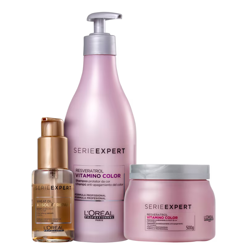 Kit L'Oréal Professionnel Serie Expert Vitamino Color Resveratrol Repair (3 Produtos)