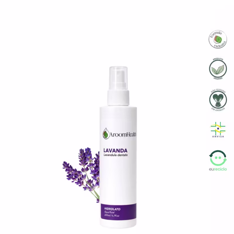 Hidrolato Floral de Lavanda Cabelo Corpo Rosto 200 ml