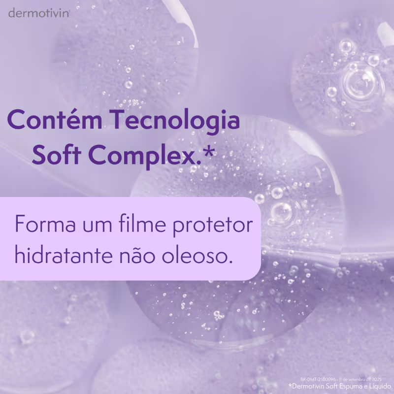 Dermotivin Soft Soft Pele Seca ou Sensibilizada - Espuma de Limpeza Facial 130ml