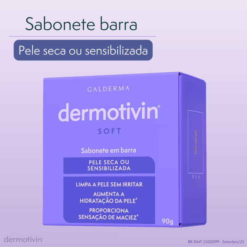 Dermotivin Soft - Sabonete em Barra Facial 90g