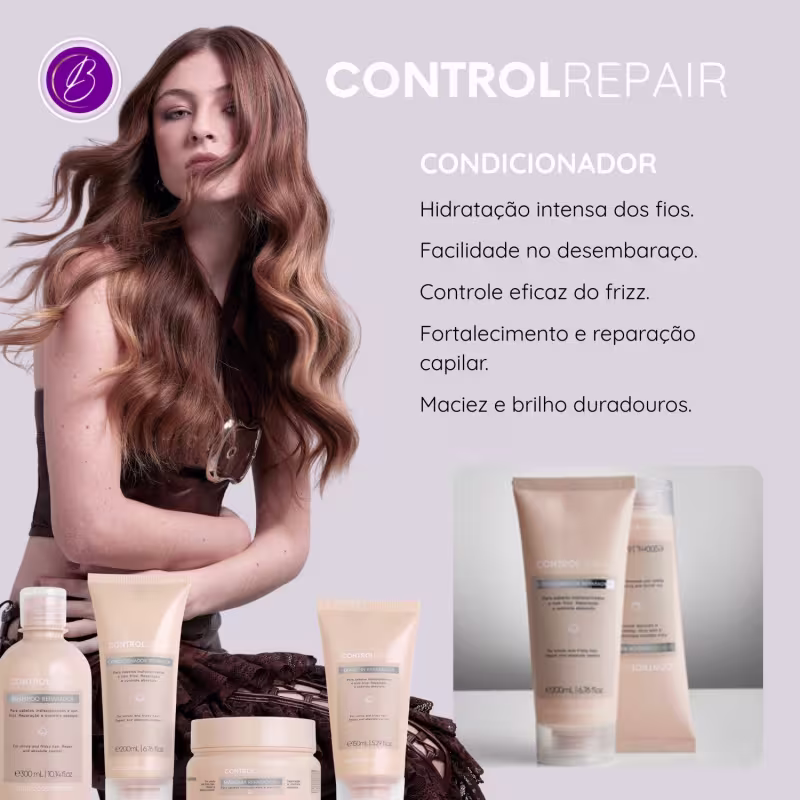Condicionador Reparador London Cosméticos Control Repair, 200ml.