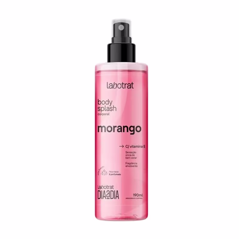Kit Labotrat Dia a Dia Morango Body Splash + Esfoliante + Hidratante + Sabonete