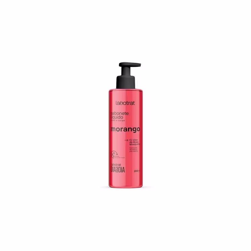 Kit Labotrat Dia a Dia Morango Body Splash + Esfoliante + Hidratante + Sabonete