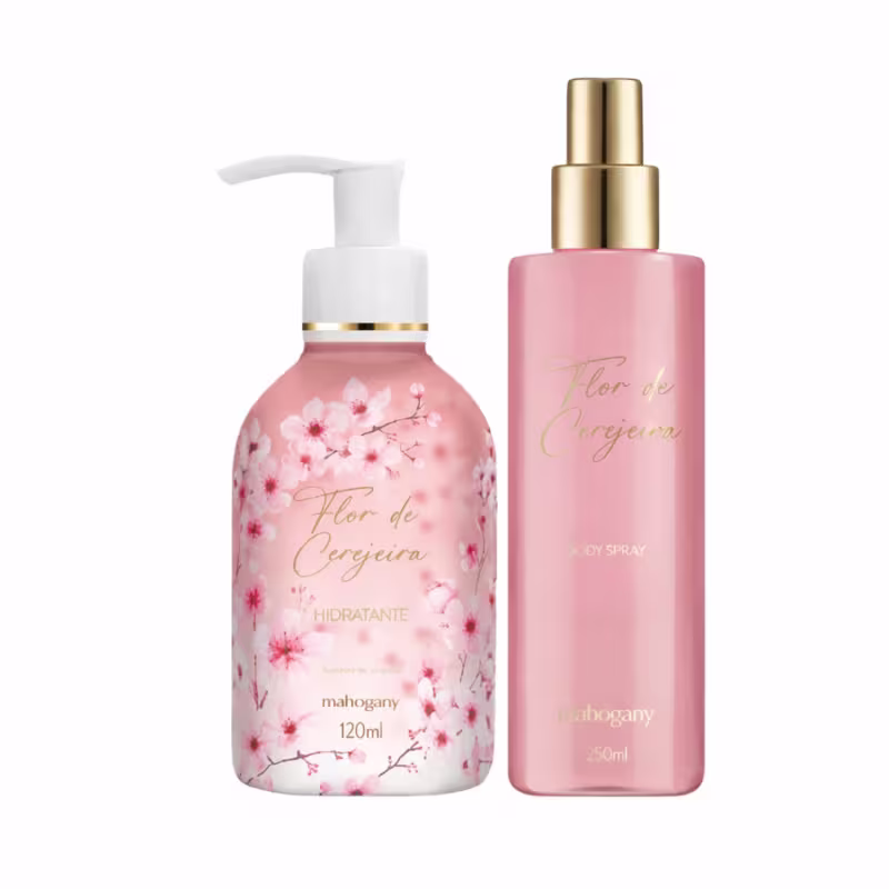Kit Flor de Cerejeira Hidratante 120ml + Body Splash 250ml Mahogany