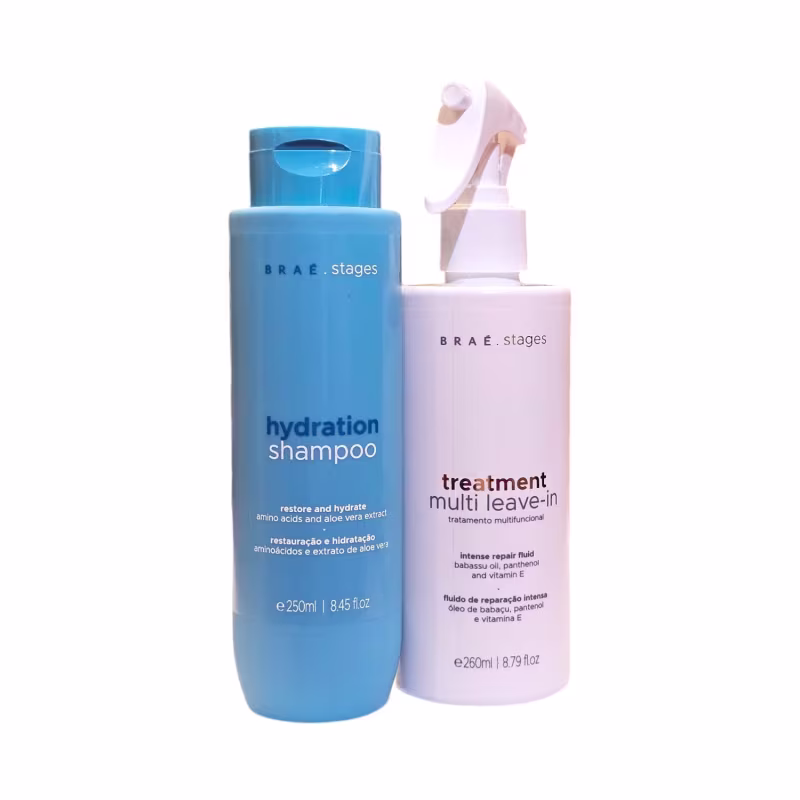 Braé Stages Hydration  - Shampoo 250ml +  Multi Leave-in 260ml