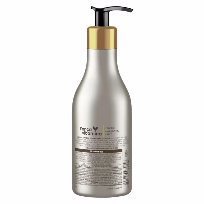 FORCA VITAMINA CONDICIONADOR DE MANUTENCAO DIARIA CABELOS CACHEADOS 300ML